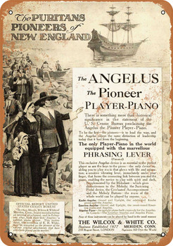 1913 Angelus Pioneer Player Piano - Metal Sign