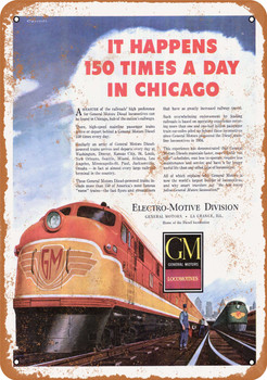1948 GM EMD Diesel Locomotives - Metal Sign