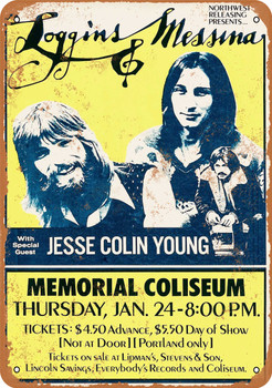 1974 Loggins & Messina in Portland - Metal Sign