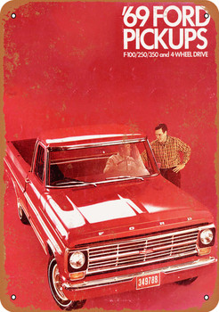 1969 Ford Pickup Trucks - Metal Sign