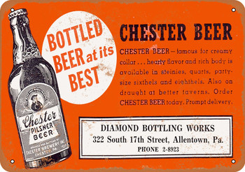 1933 Chester Beer - Metal Sign