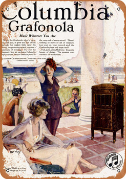 1920 Columbia Grafonola - Metal Sign