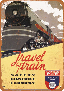 1937 Canadian Pacific Railway - Metal Sign