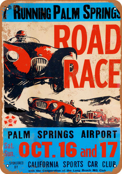 1953 Palm Springs Airport Road Race - Metal Sign