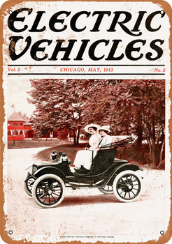 1913 Electric Vehicles - Metal Sign