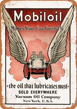 1910 Mobiloil - Metal Sign