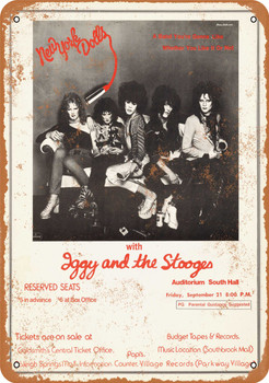 1973 The New York Dolls in Memphis - Metal Sign