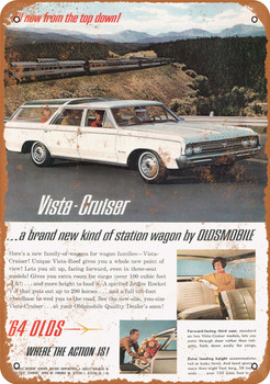 1964 Oldsmobile Vista Cruiser Station Wagon - Metal Sign