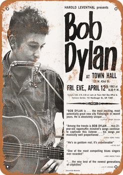 1963 Bob Dylan in New York City - Metal Sign