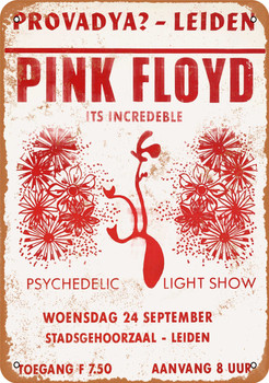 1969 Pink Floyd in the Netherlands - Metal Sign