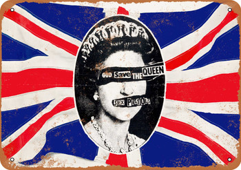 1977 Sex Pistols God Save the Queen - Metal Sign