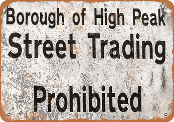 Street Trading Prohibited - Metal Sign