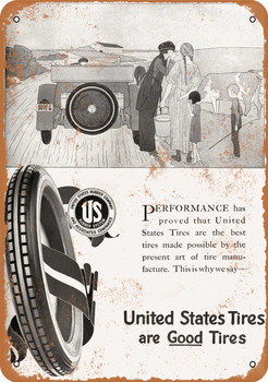 1919 United States Tires - Metal Sign