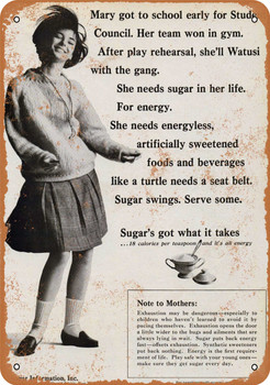 Mary Needs Sugar to Dance - Metal Sign