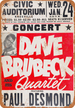 1962 Dave Brubeck in Knoxville - Metal Sign