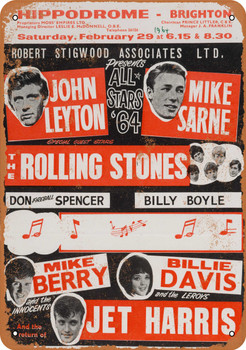 1964 Rolling Stones in Brighton - Metal Sign