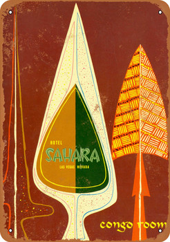 1966 Sahara Hotel Congo Room Las Vegas - Metal Sign