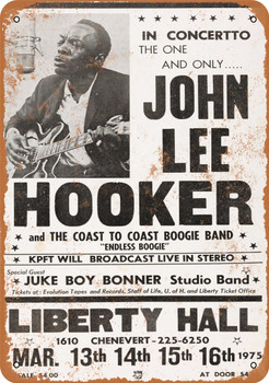 1975 John Lee Hooker in Houston - Metal Sign