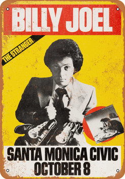 1977 Billy Joel in Santa Monica - Metal Sign