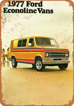 1977 Ford Econoline Vans - Metal Sign