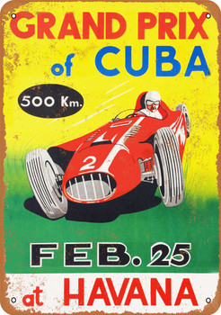 1950 Grand Prix of Cuba - Metal Sign