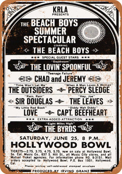 1966 Beach Boys Byrds Lovin' Spoonful - Metal Sign