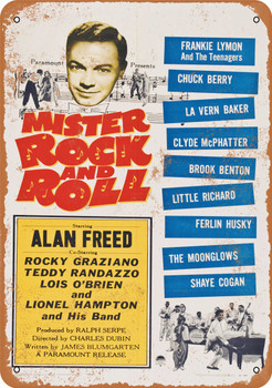 1957 Alan Freed Mister Rock and Roll - Metal Sign