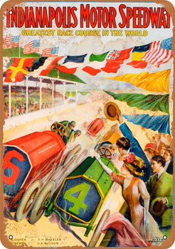1909 First Indianapolis Race - Metal Sign