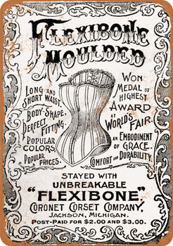 1895 Flexibone Corsets - Metal Sign