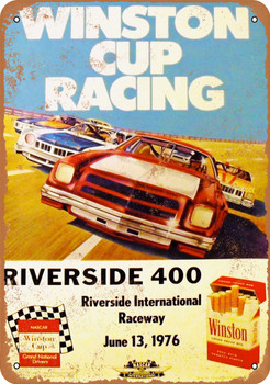 1976 Winston Cup Riverside 400 - Metal Sign