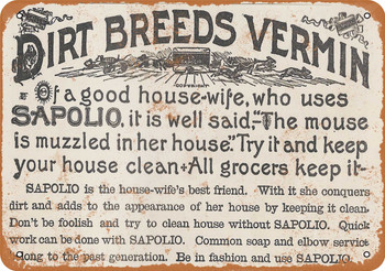 Dirt Breeds Vermin Sapolio Soap - Metal Sign