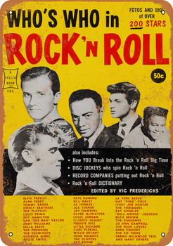 1958 Who's Who in Rock 'N Roll - Metal Sign