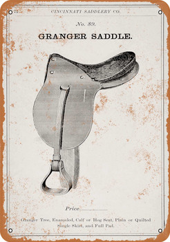 1882 Granger Saddle - Metal Sign