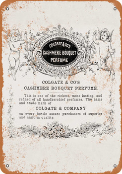 1885 Colgate Cashmere Bouquet Perfume - Metal Sign
