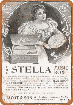 1899 Stella Music Box - Metal Sign