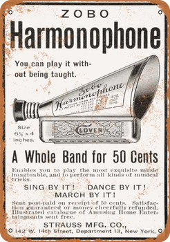 1902 Zobo Harmonophone - Metal Sign