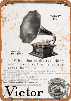 1909 Victor Phonograph - Metal Sign