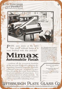 1926 Mimax Automobile Paint - Metal Sign