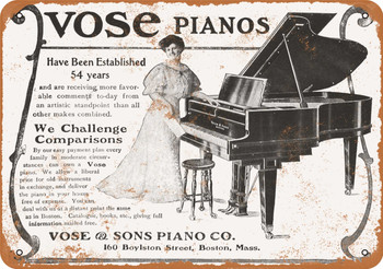 1906 Vose Piano Company - Metal Sign