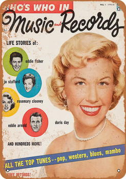 1955 Music and Records Magazine Doris Day - Metal Sign