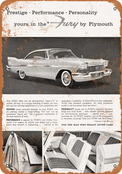 1958 Plymouth Fury - Metal Sign