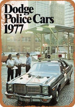 1977 Dodge Police Cars - Metal Sign