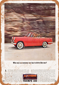 1963 Triumph 1200 - Metal Sign