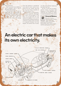1969 GM Experimental Hybrid Electric - Metal Sign