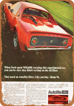 1969 Experimental Ford Mach II Autolite - Metal Sign