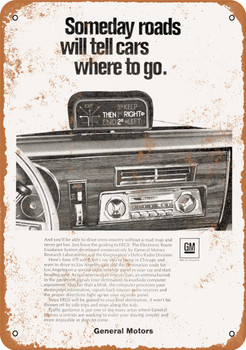 1969 GM Navigation System - Metal Sign