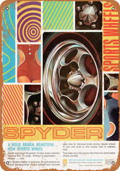 1969 Spyder Wheels - Metal Sign