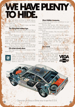 1975 Chevrolet Vega Cutaway - Metal Sign