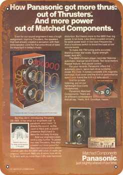 1978 Panasonic Matched Components - Metal Sign