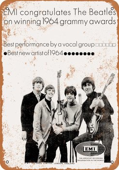 1965 Beatles 1964 Grammys - Metal Sign